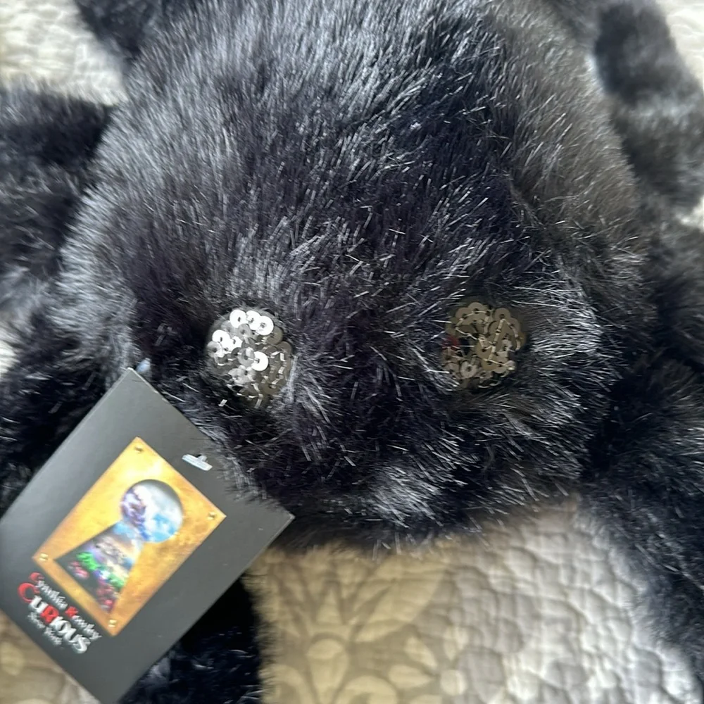 COPY - Cynthia Rowley Halloween Spider 🕷️ Black Faux Fur Pillow NWT